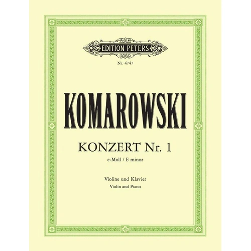 Komarovsky - Concerto No 1 in E Minor for Violin and Piano