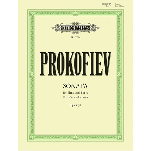 Prokofiev Sonata for Flute and Piano Op. 94 - Instrumental Duet - Peters EP4781A