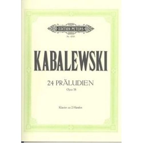 Kabalevsky - 24 Preludes Op 38 For Piano (Softcover Book)