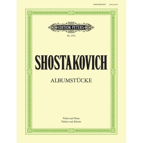 Shostakovich Album Pieces for Violin and Piano