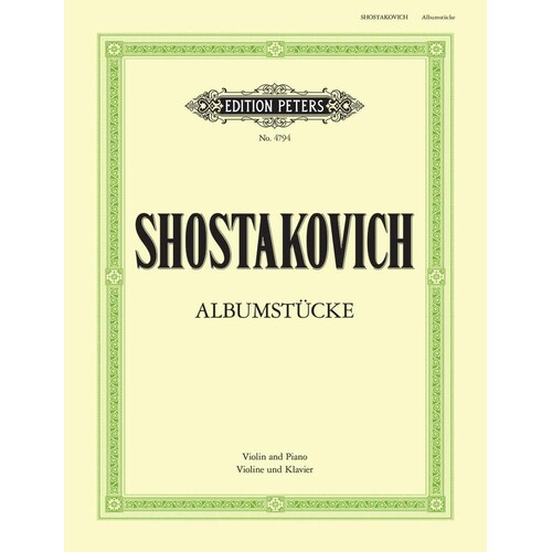 Shostakovich - Album Pieces Violin/Piano (Softcover Book)