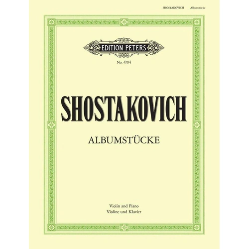 Shostakovich Album Pieces for Violin and Piano