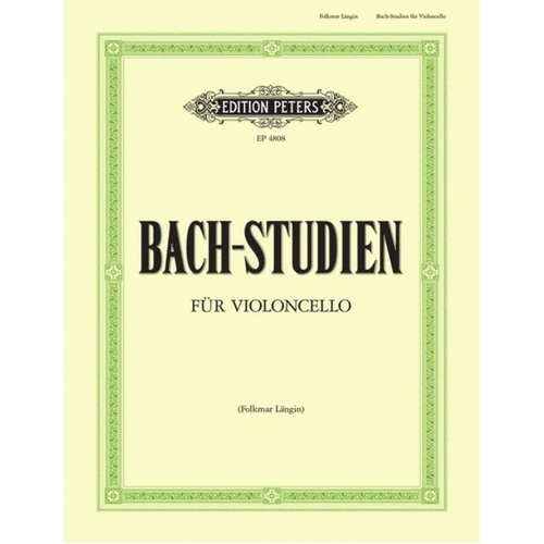 Orchestral Studies 12 for Cello by Johann Sebastian Bach, Edition Peters, Cello Solo, 1 Page