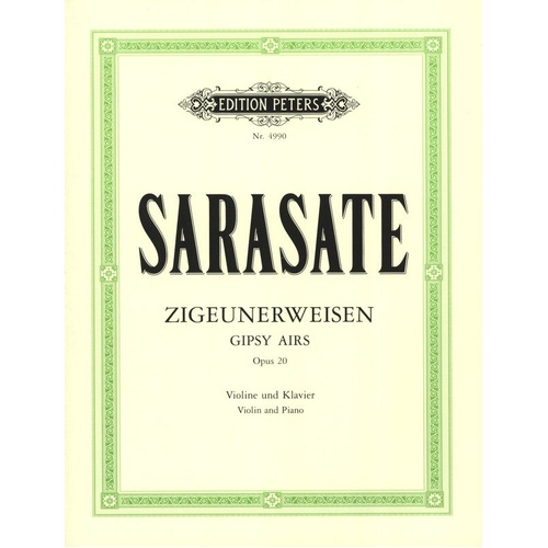 Sarasate - Zigeunerweisen Op. 20 for Violin and Piano, Edition Peters