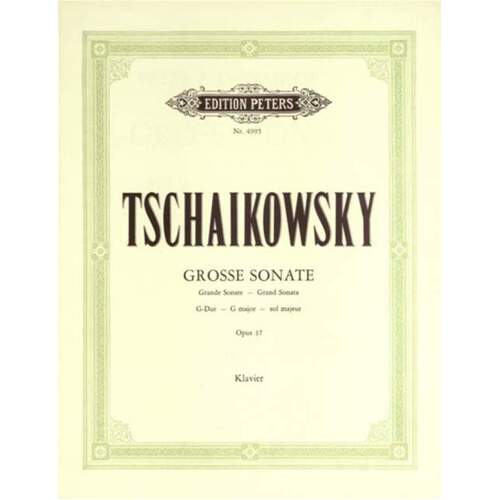 Tchaikovsky - Sonata In G Op 37 Piano (Softcover Book)