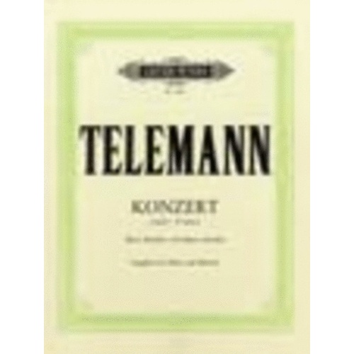 Telemann - Concerto F Min Oboe/Piano (Softcover Book)