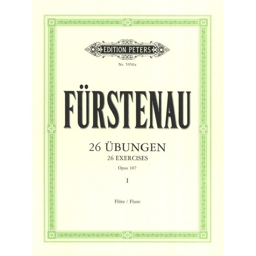 Furstenau 26 Advanced Exercises Op. 107 Vol. 1 for Flute - Edition Peters