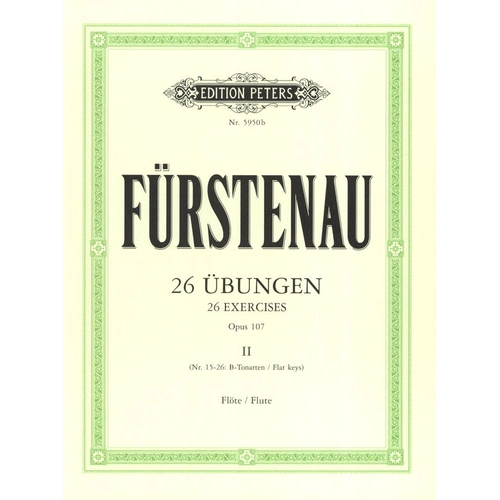 Furstenau 26 Advanced Exercises Op. 107 Vol. 2 for Flute by Edition Peters