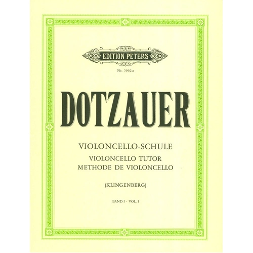 Dotzauer Cello Tutor Vol 1, Edition Peters, Cello Solo, 1 Page