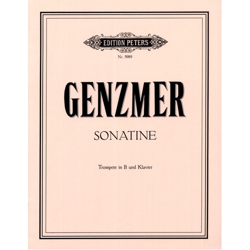 Genzmer Sonatina for Trumpet and Piano - Edition Peters