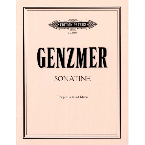 Genzmer Sonatina for Trumpet and Piano, Edition Peters, 1 Page