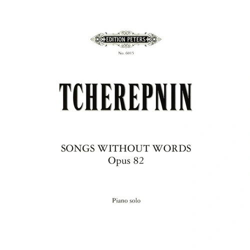 Songs Without Words Op. 82 for Piano Solo by Alexander Tcherepnin, Edition Peters, 1 Page