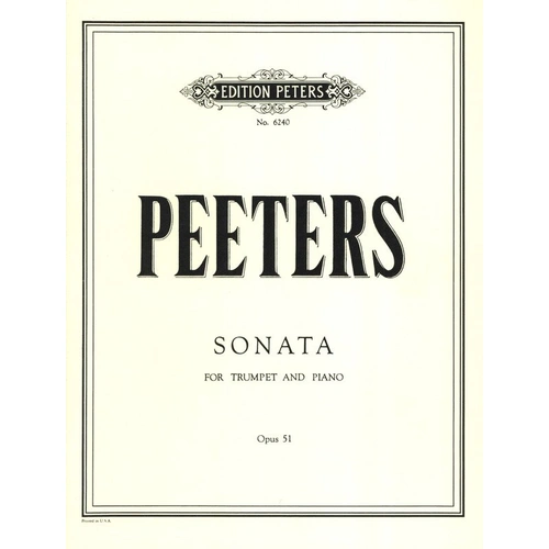 Peeters Sonata in Bb Op. 51 for Trumpet and Piano