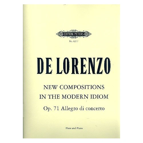 Allegro Di Concerto Op. 71 for Flute and Piano by Leonardo De Lorenzo