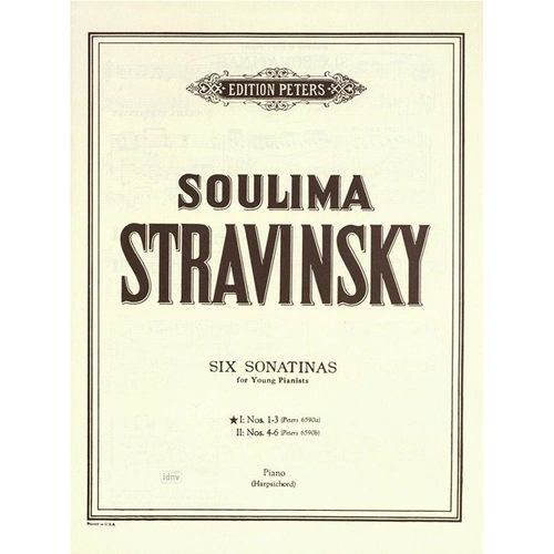 Sonatinas for Young Pianists Book 1 Nos. 1-3 by Soulima Stravinsky, Edition Peters, Piano Solo, 1 Page