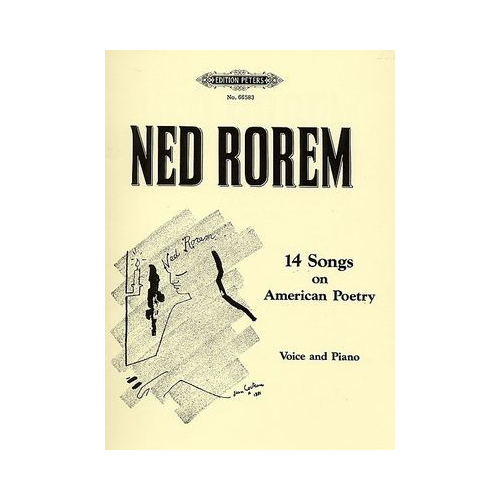 14 Songs On American Poetry - Classical Vocal by Ned Rorem - Peters EP66583