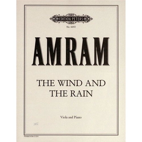 Amram - The Wind and The Rain for Viola and Piano