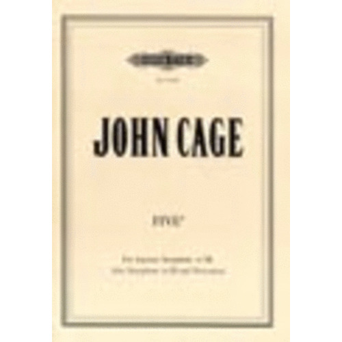 Five 4 (1981) Sop Sax Alto Sax 3 Percussionists (Music Score/Parts) Book