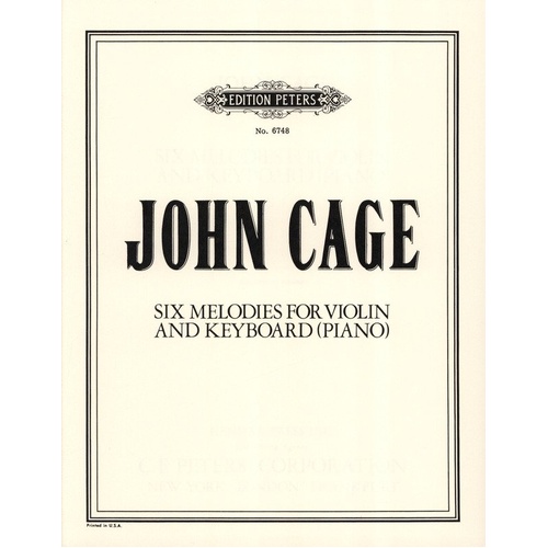 Cage - Perpetual Tango for Piano by John Cage, Edition Peters, 4 Pages
