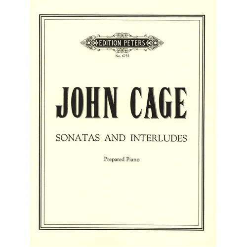 Cage: Sonatas and Interludes for Prepared Piano - Edition Peters, Piano Solo, 1 Page