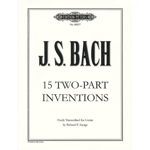 Bach - 15 Two Part Inventions For Guitar (Softcover Book)