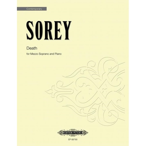 Sorey - Death For Mezzo Soprano/Piano (Pod) Softcover Book (Vocal)