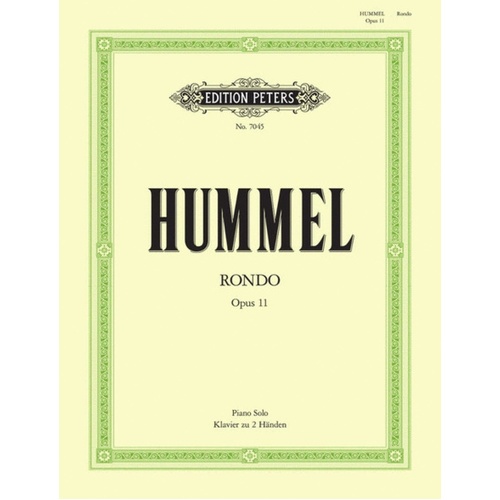 Rondo Op 11 E Flat (Softcover Book)