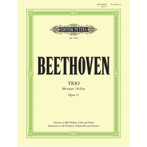 Beethoven - Trio B Flat Op 11 Cla(Violin)/Vc/Piano (Music Score/Parts) Book
