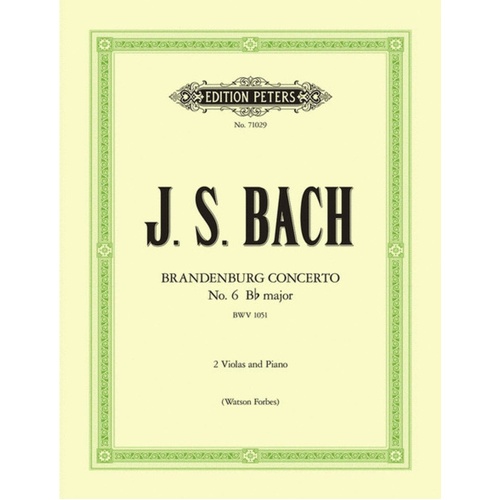Brandenburg Concerto No 6 Trans Forbes 2Vla/Piano (Softcover Book)