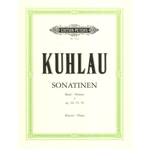 Kuhlau - Sonatinas Vol. 1 Op. 20, 55, 59 for Piano