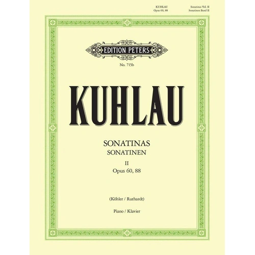 Kuhlau Sonatinas Volume 2 Op. 60 & 88 for Piano Solo, Edition Peters