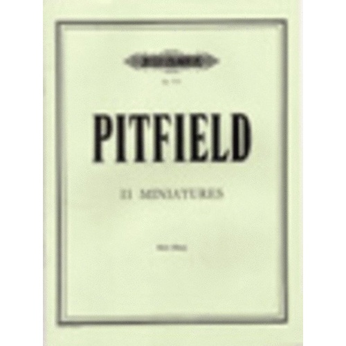 Pitfield - 11 Miniatures for Harp Solo by Thomas Baron Pitfield, Edition Peters