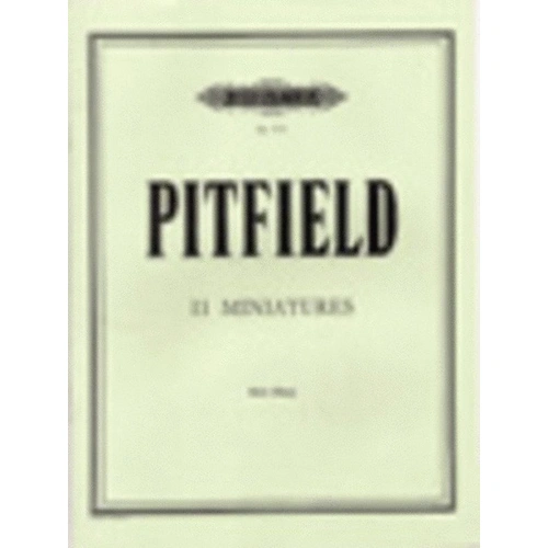 Pitfield - 11 Miniatures for Harp Solo by Thomas Baron Pitfield, Edition Peters