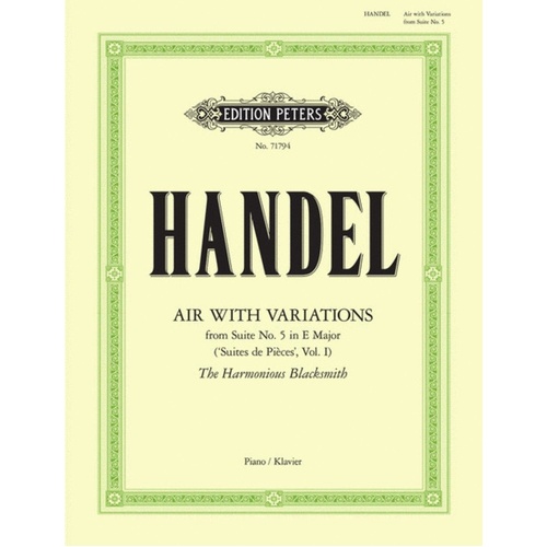 Air With Variations From Suite No 5 (Softcover Book)