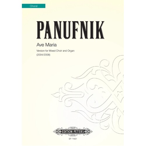 Panufnik - Ave Maria SATB/Organ (Octavo) Book