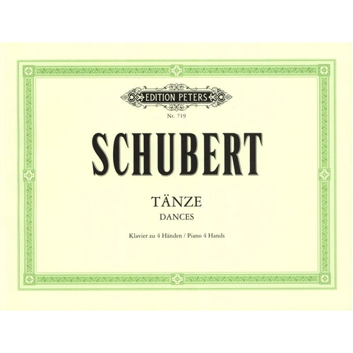 Dances Complete for Piano Duet by Franz Schubert, Arranged by Hugo Ulrich, Edition Peters, 5 Pages
