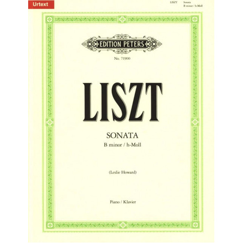 Sonata B Minor by Franz Liszt - Piano Edition Peters Piano Solo EP71900
