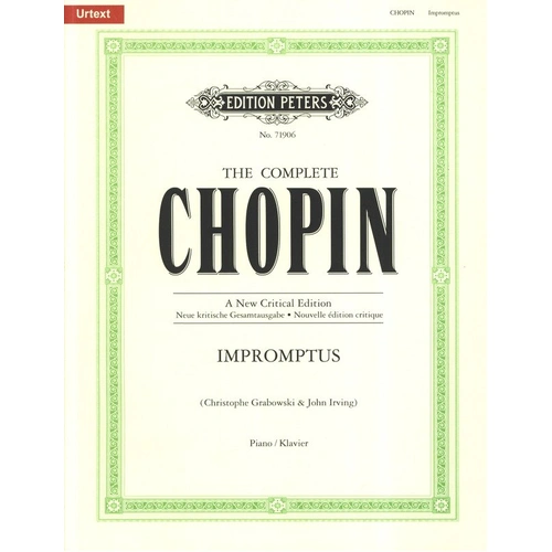 Chopin Impromptus New Critical Edition Piano Solo Edition Peters