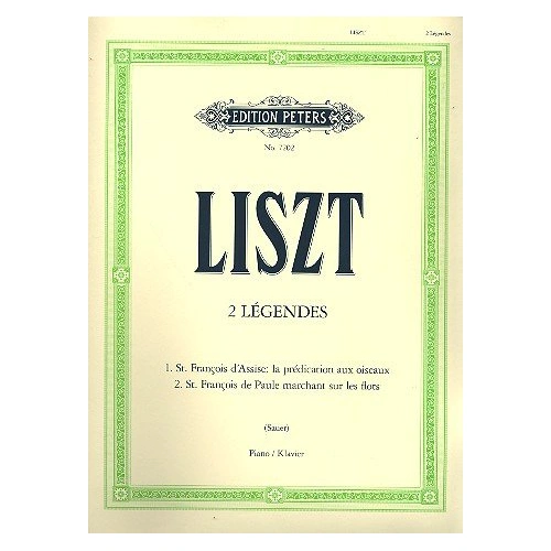 Legendes 2 for Piano Solo by Franz Liszt, Edition Peters, 1 Page