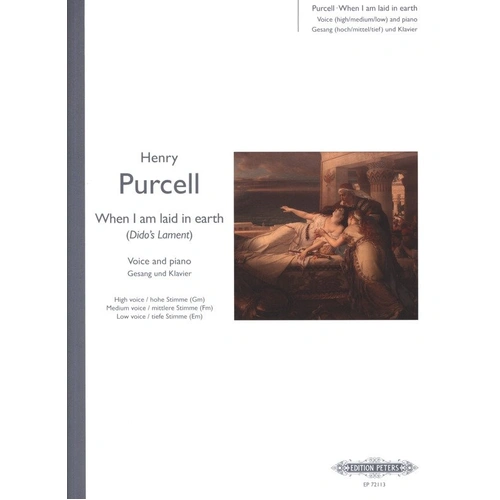 When I Am Laid In Earth Vocal Score by Henry Purcell - Edition Peters