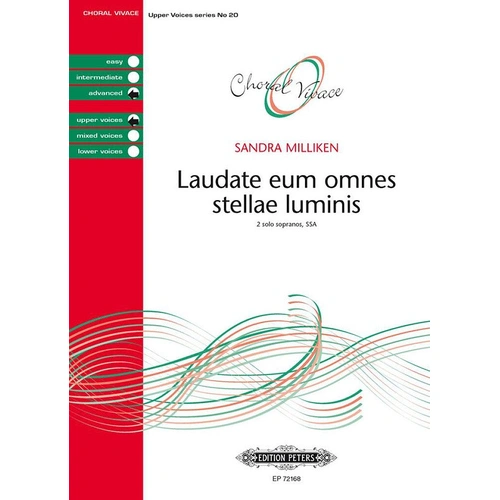 Laudate Eum Omnes Stellae Luminis Choral Score by Sandra Milliken, Edition Peters, 1 Page
