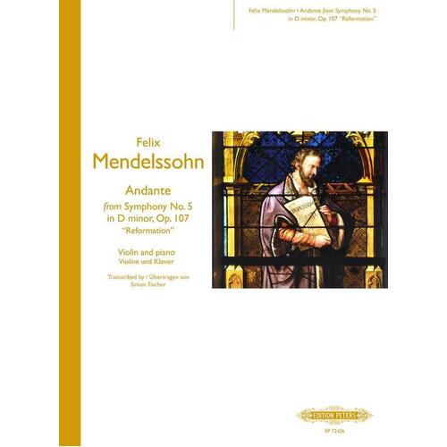 Andante From Symphony No 5 D Min Violin/Piano (Softcover Book)