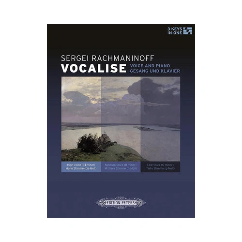 Rachmaninoff Vocalise Op34/14 Vocal/Piano Sheet Music 3 Keys Peters EP72513
