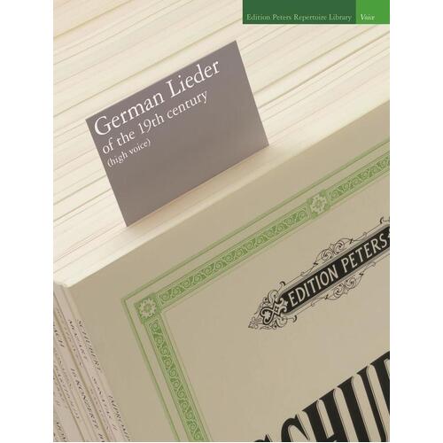 German Lieder Of The 19th Century High (Softcover Book)
