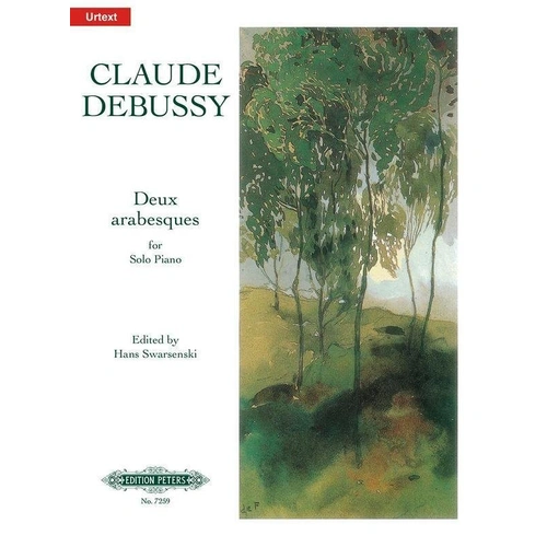 Debussy - 2 Arabesques for Piano, Edited by Hans Swarenski, Published by Edition Peters, Solo Piano, 1 Page