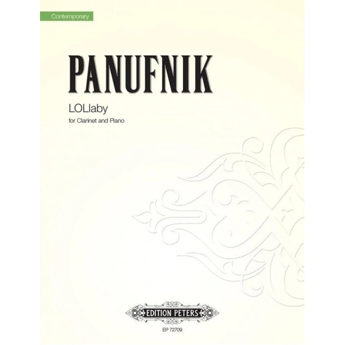 Panufnik - Lollaby for Clarinet and Piano, Intermediate Level, Grade 6, Edition Peters