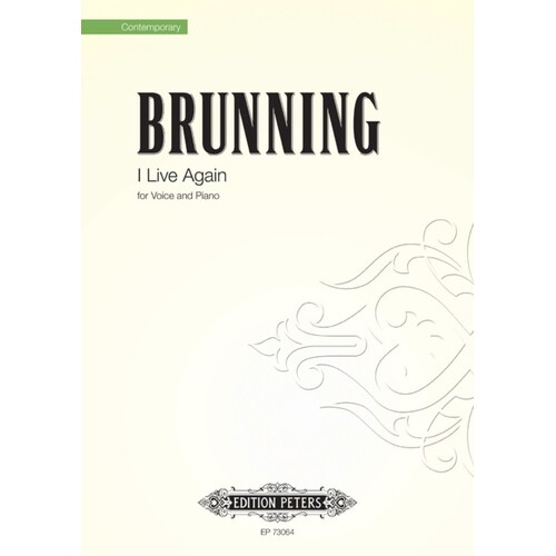 Brunning - I Live Again For Voice/Piano (Softcover Book)