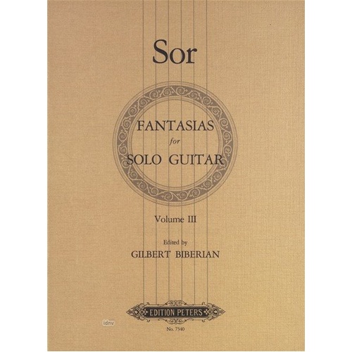 Fernando Sor - Fantasies Vol. 3 Op. 46, 52, 58, 59 for Guitar Solo