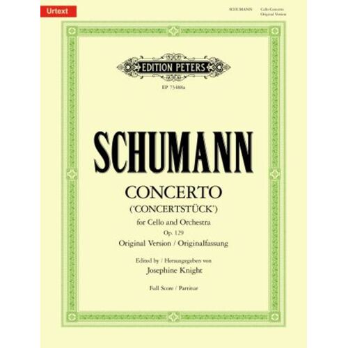Schumann - Concerto Op 129 Cello/Orch Full Score