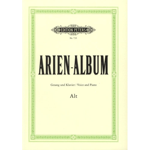 Aria Album for Contralto - Edition Peters, Vocal Music, 180 Pages